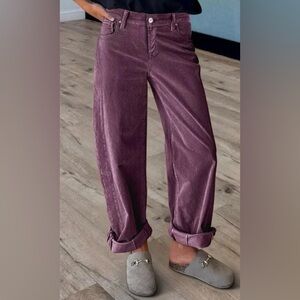 Flamingals Plus Size Corduroy Mid Rise Straight Leg Pants Size 3XL NWT